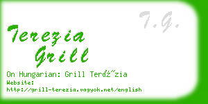 terezia grill business card